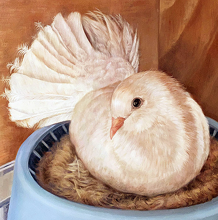 Painting of a white dove