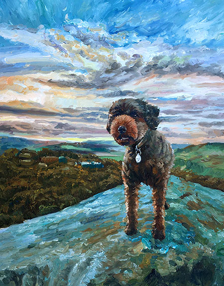 Painting of a dog