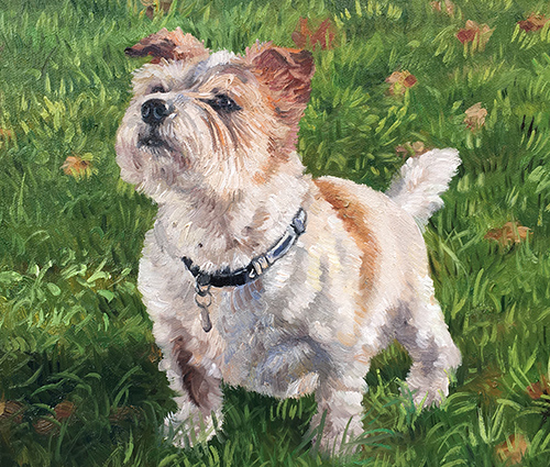 Painting of a terrier