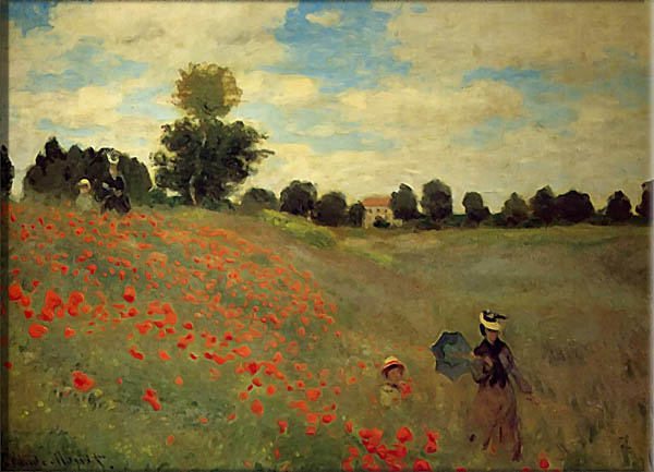 Oil Painting of Monet's Poppy Field