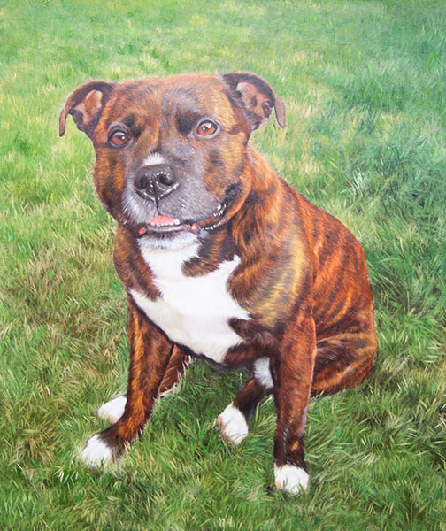 painting of a dog