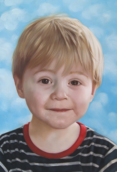 Portrait painting of a boy