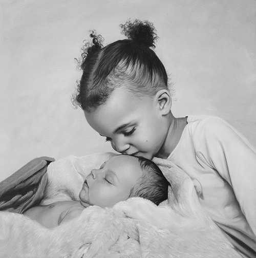 Finished Photo Realistic Oil Painting Painting