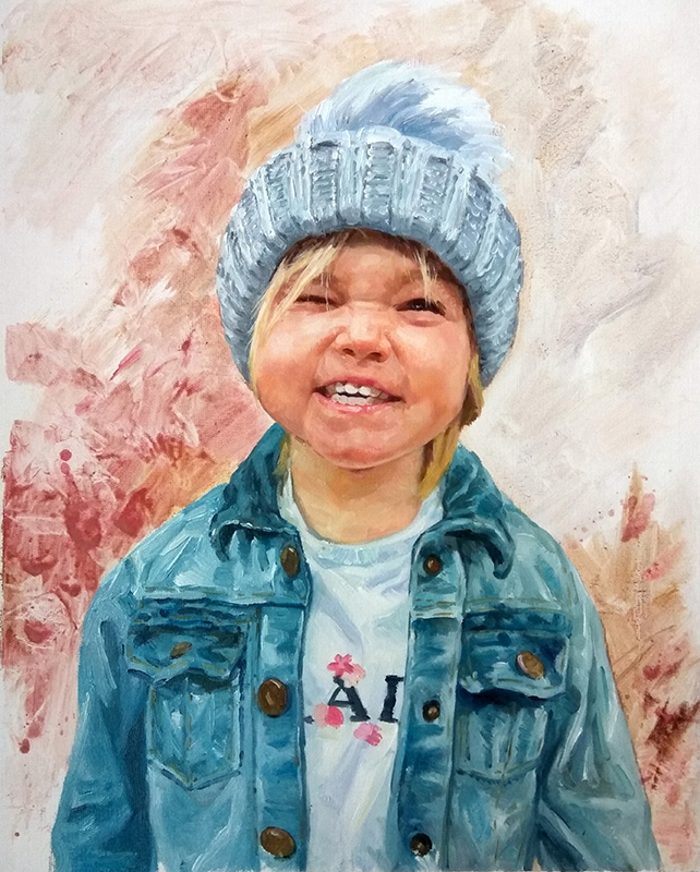 Finished Photo Realistic Oil Painting Painting