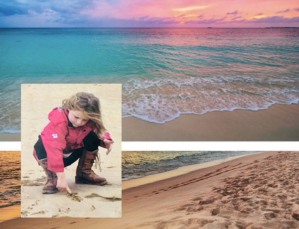 Photo of young girl at the beach